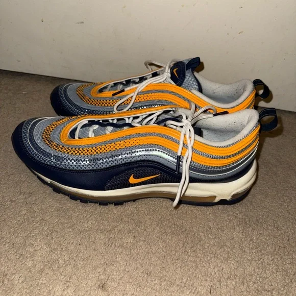 Nike Sneakers with Blue and Orange Accents - Picture 2 of 3